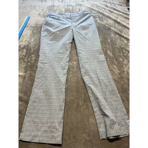 Nine West Women's Barely Bootcut Gray‎ Plaid Mid Rise Career Pants Size 8 NEW - Picture 1 of 4